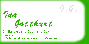 ida gotthart business card